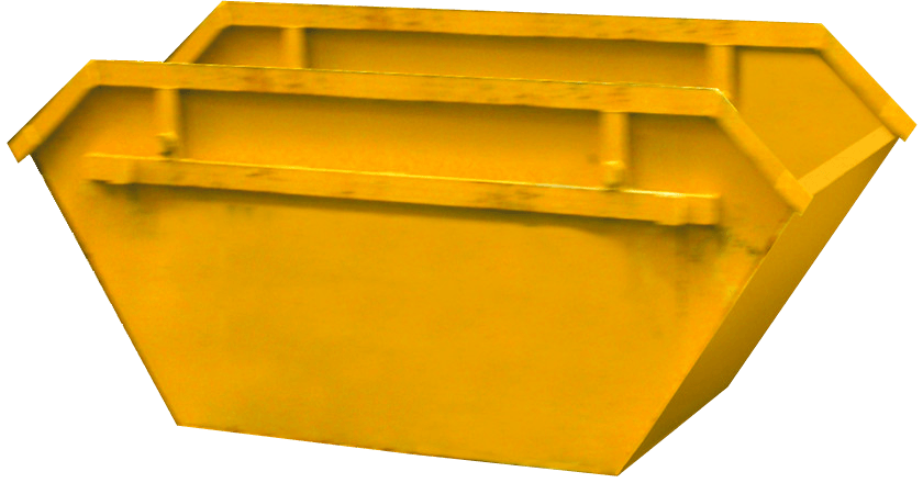 A yellow skip