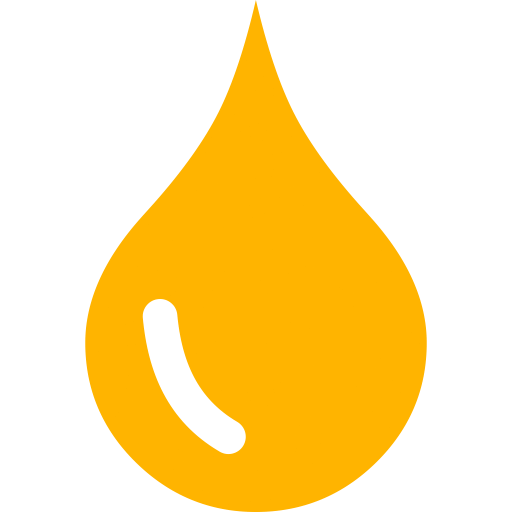 A water drop, in yellow.