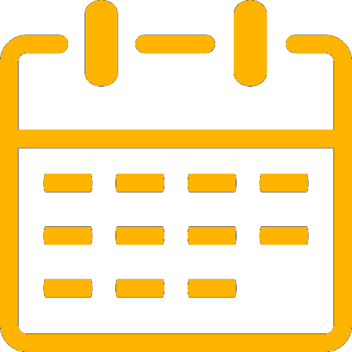 A calendar icon, in yellow.