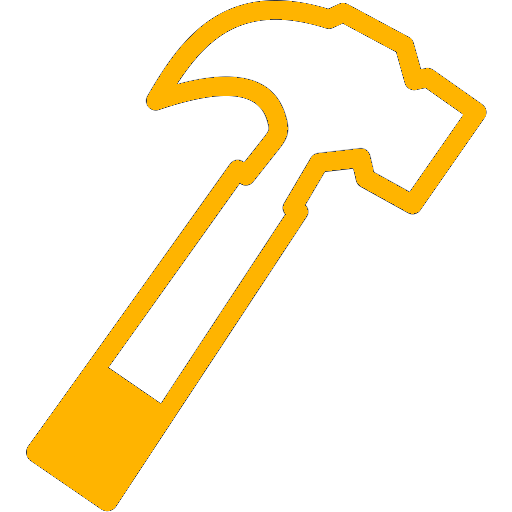 A hammer, in yellow.