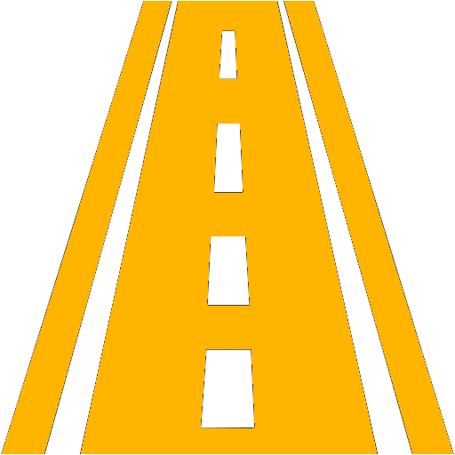 A road icon, in yellow.