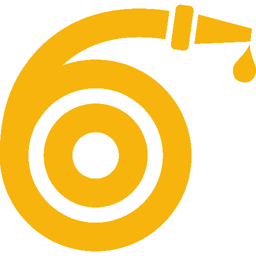 A hose icon, in yellow.