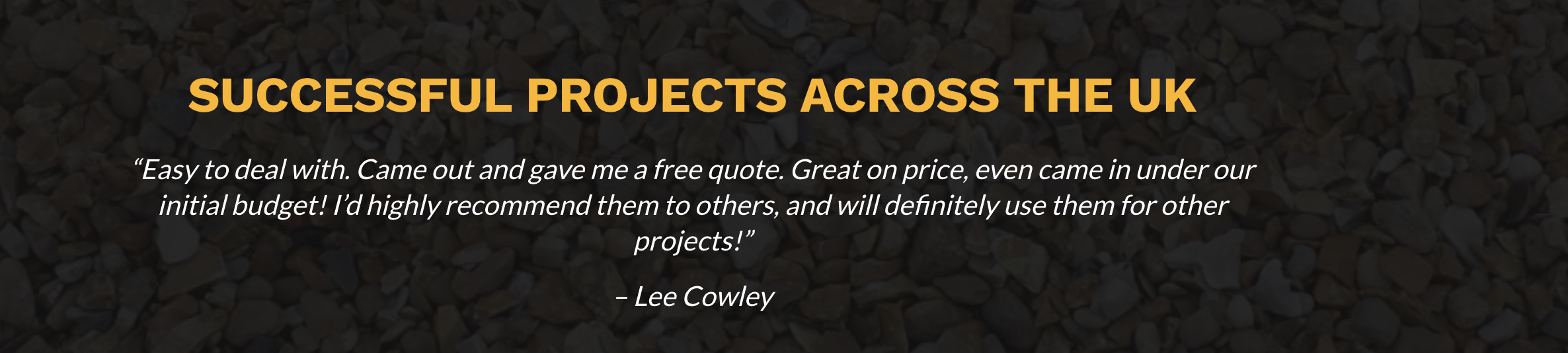 Hazell & Jefferies client testimonial review tarmac driveway